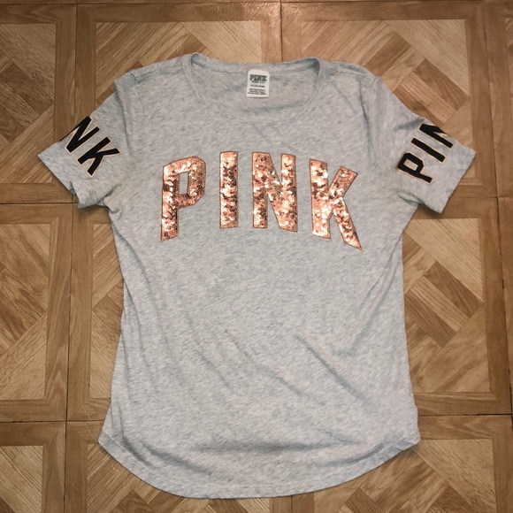 PINK Victoria's Secret Tops - 💜2 For $25💜 VS PINK Sequin T-Shirt